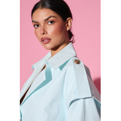 Krótka oversizowa kurtka typu trench