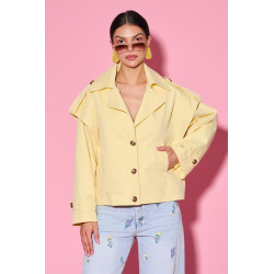Krótka oversizowa kurtka typu trench