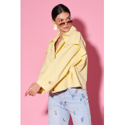 Krótka oversizowa kurtka typu trench