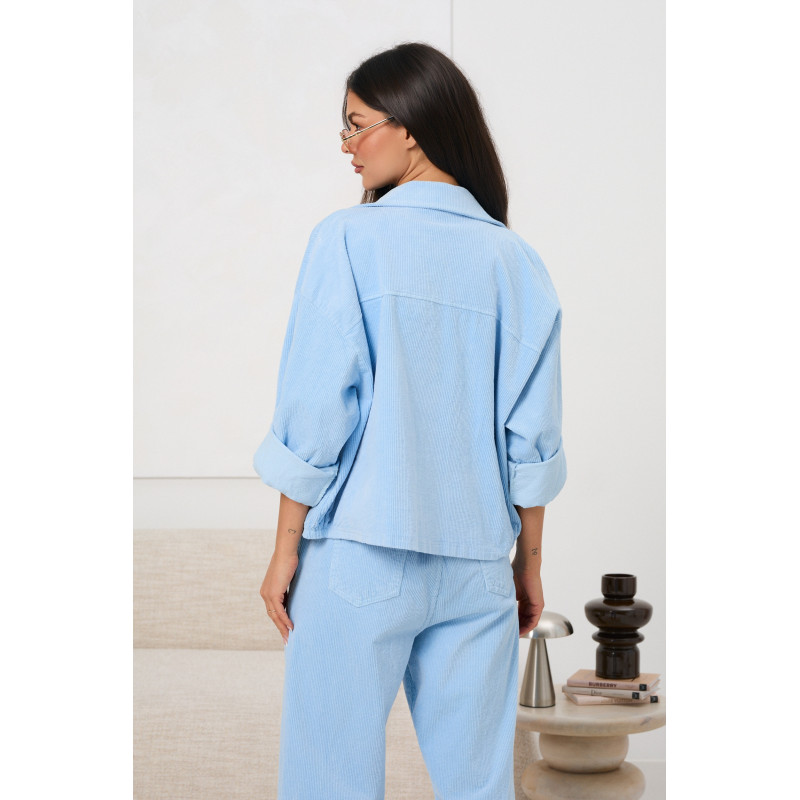 Kurtka sztruksowa oversize z kieszeniami | Hurtownia odzieży online do butiku