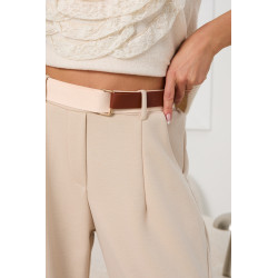 Spodnie z wysokim stanem z paskiem