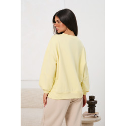 Bawełniana bluza oversize z napisem | Hurtownia odzieży damskiej italiamoda.pl