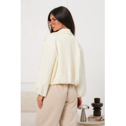 Kurtka bomberka z fakturowanej tkaniny | Hurtownia damska odzieży włoskiej