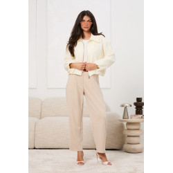 Kurtka bomberka z fakturowanej tkaniny | Hurtownia damska odzieży włoskiej