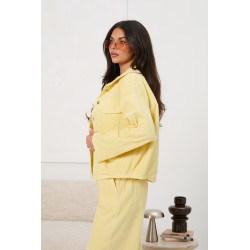 Kurtka sztruksowa oversize z kieszeniami | Hurtownia odzieży online do butiku