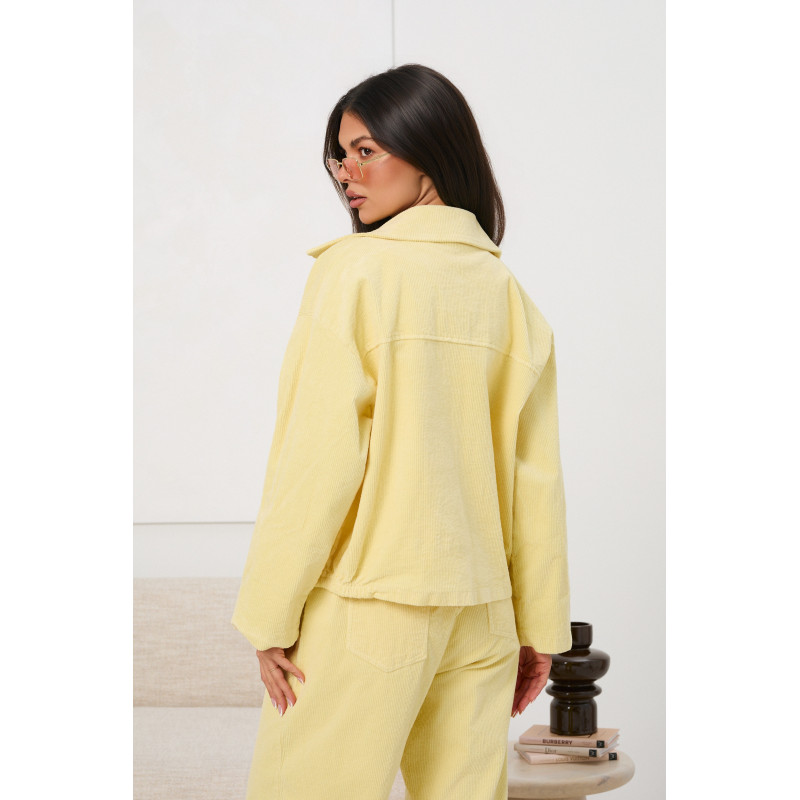 Kurtka sztruksowa oversize z kieszeniami | Hurtownia odzieży online do butiku