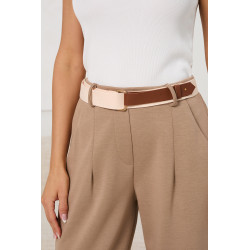 Spodnie z wysokim stanem z paskiem