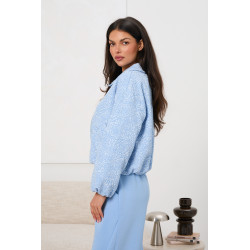 Kurtka bomberka z fakturowanej tkaniny | Hurtownia damska odzieży włoskiej