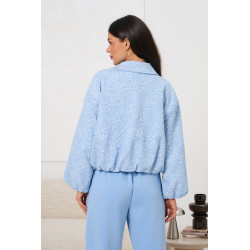 Kurtka bomberka z fakturowanej tkaniny | Hurtownia damska odzieży włoskiej