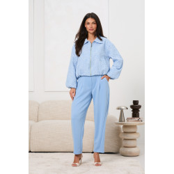 Kurtka bomberka z fakturowanej tkaniny | Hurtownia damska odzieży włoskiej