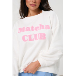 Bawełniana bluza oversize z napisem | Hurtownia odzieży damskiej italiamoda.pl