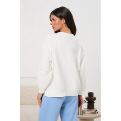 Bawełniana bluza oversize z napisem | Hurtownia odzieży damskiej italiamoda.pl