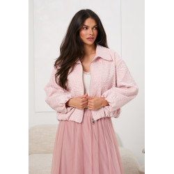 Kurtka bomberka z fakturowanej tkaniny | Hurtownia damska odzieży włoskiej