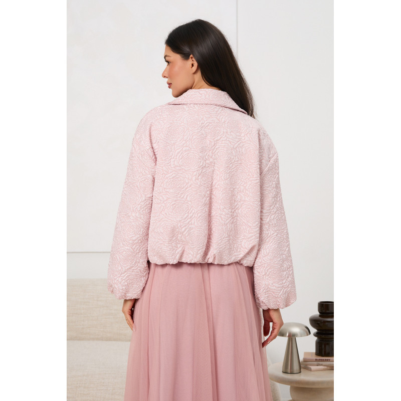 Kurtka bomberka z fakturowanej tkaniny | Hurtownia damska odzieży włoskiej