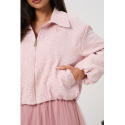 Kurtka bomberka z fakturowanej tkaniny | Hurtownia damska odzieży włoskiej