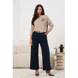 Spodnie wide leg z paskiem | Sprzedaż hurtowa dla butików
