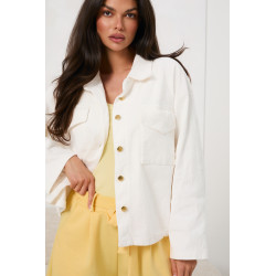 Kurtka sztruksowa oversize z kieszeniami | Hurtownia odzieży online do butiku