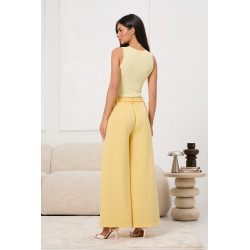 Spodnie typu palazzo z wiązaniem