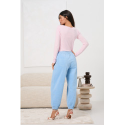 Sztruksowe spodnie typu jogger | Hurt odzieży damskiej online