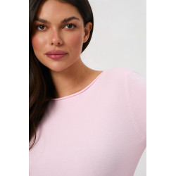 Sweter basic z gładkim wykończeniem dzianinowym