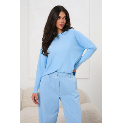 Sweter oversize z guzikami na plecach | Hurtownia odzieży damskiej z Włoch