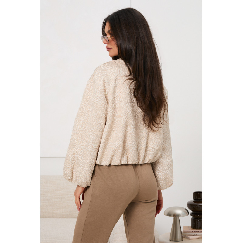 Kurtka bomberka z fakturowanej tkaniny | Hurtownia damska odzieży włoskiej