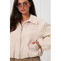 Kurtka bomberka z fakturowanej tkaniny | Hurtownia damska odzieży włoskiej