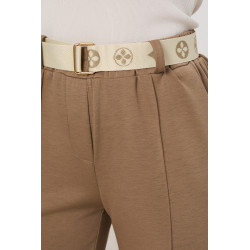 Spodnie cygaretki z ozdobnym paskiem | Hurtownia odzieży damskiej na sztuki