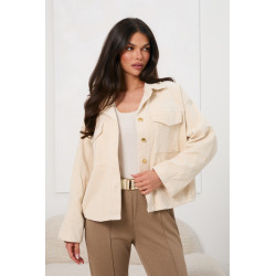 Kurtka sztruksowa oversize z kieszeniami | Hurtownia odzieży online do butiku