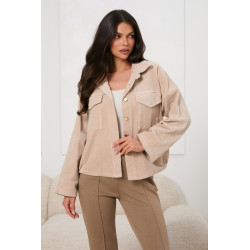 Kurtka sztruksowa oversize z kieszeniami | Hurtownia odzieży online do butiku