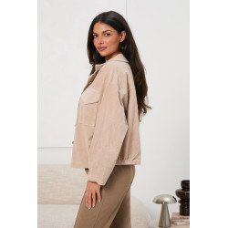 Kurtka sztruksowa oversize z kieszeniami | Hurtownia odzieży online do butiku