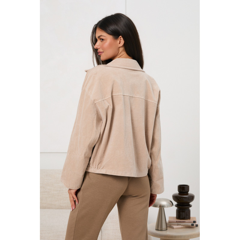 Kurtka sztruksowa oversize z kieszeniami | Hurtownia odzieży online do butiku