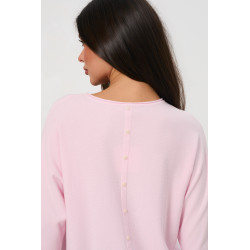 Sweter oversize z guzikami na plecach