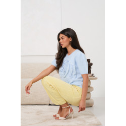 Sweter z aplikacją 3D w kształcie róży | Hurt odzieży włoskiej