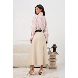 Zamszowa spódnica midi z paskiem | Hurtownia odzieży damskiej italiamoda.pl
