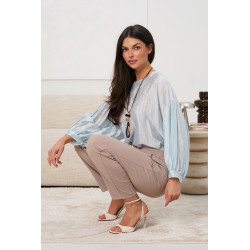 Elegancka bluzka z połyskiem | Hurtownia odzieży damskiej na sztuki