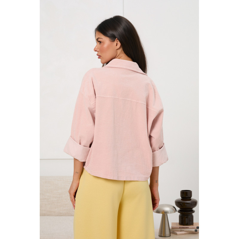 Kurtka sztruksowa oversize z kieszeniami | Hurtownia odzieży online do butiku