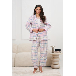 Marynarka w pastelową kratę