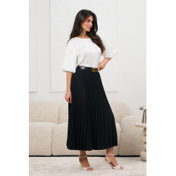 Plisowana spódnica z paskiem | Hurt odzieży damskiej dla sklepów internetowych
