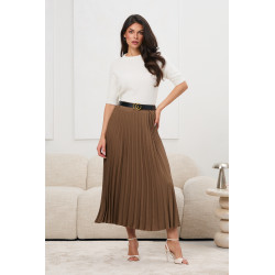 Plisowana spódnica z paskiem | Hurt odzieży damskiej dla sklepów internetowych