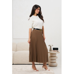 Plisowana spódnica z paskiem | Hurt odzieży damskiej dla sklepów internetowych