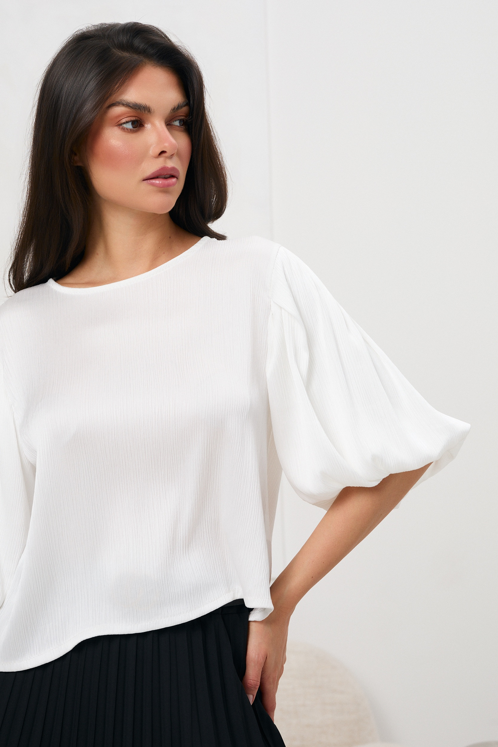 Bluzka z rękawem 3/4 typu kimono | Odzież damska hurt