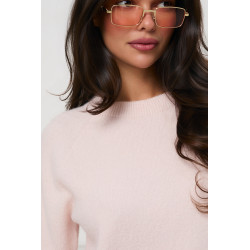 Dzianinowy sweter basic z krótkim rękawem