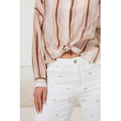 Koszula w paski ze stójką