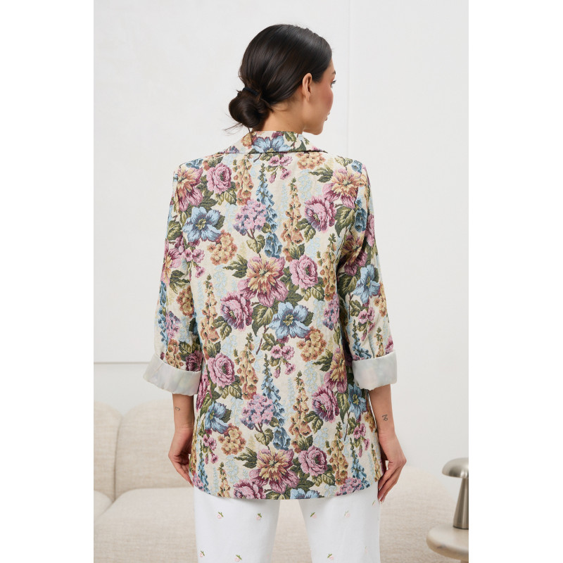 Marynarka oversize w kwiatowy wzór