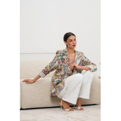 Marynarka oversize w kwiatowy wzór