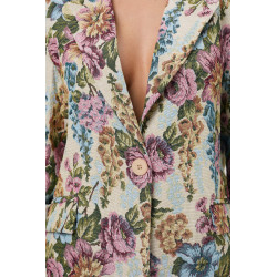 Marynarka oversize w kwiatowy wzór