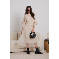 SWETROWA SUKIENKA Z TIULOWYM DOŁEM