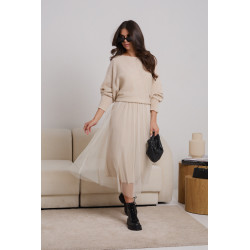 SWETROWA SUKIENKA Z TIULOWYM DOŁEM