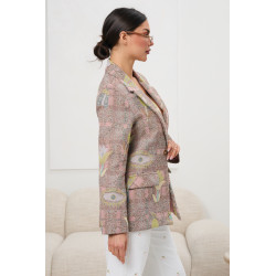 Wzorzysta marynarka z dekoracyjnym wzorem